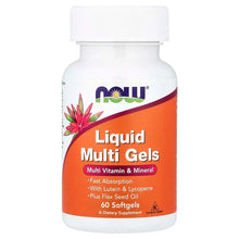 Liquid Multi Gels softgels bottle, orange label, 60 count dietary supplement