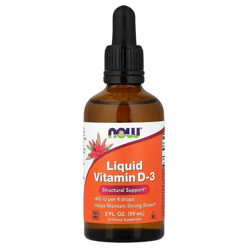NOW Foods, Liquid Vitamin D-3, 2 fl oz (59 ml)