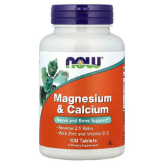 NOW Foods, Magnesium & Calcium With Zinc and Vitamin D-3, Tablets