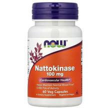 Nattokinase 100 mg veg capsule supplement bottle with dark purple cap