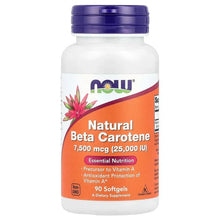 Beta carotene softgel bottle with purple cap, orange Natural label