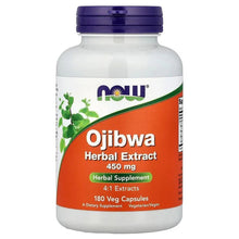 Herbal extract supplement bottle with blue cap and orange label