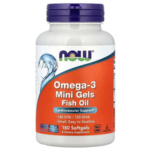 Omega-3 fish oil supplement bottle with purple cap and orange label