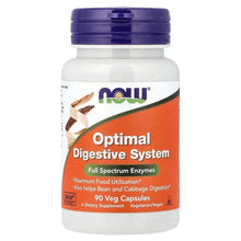 Digestive enzyme supplement bottle with purple cap and orange label, 90 veg capsules
