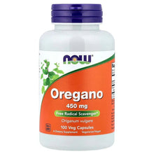 Oregano 450 mg veg capsules bottle label