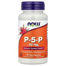 P-5-P supplement bottle with orange label, 50 mg and 90 veg capsules