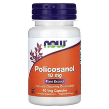 NOW Policosanol 10 mg veg capsules bottle with purple cap