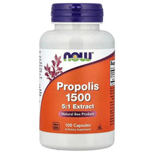 Propolis 1500 5:1 extract supplement bottle front label with 100 capsules