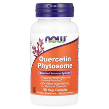 Quercetin phytosome supplement bottle, front label, 90 veggie capsules