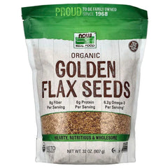 NOW Foods, Real Food, Organic Golden Flax Seeds, 32 oz (907 g)