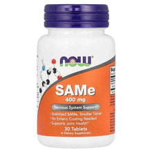 SAMe 400 mg supplement tablets bottle with purple cap