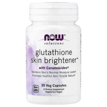 Glutathione skin brightener bottle with 'with Ceramosides' label and 30 veg capsules
