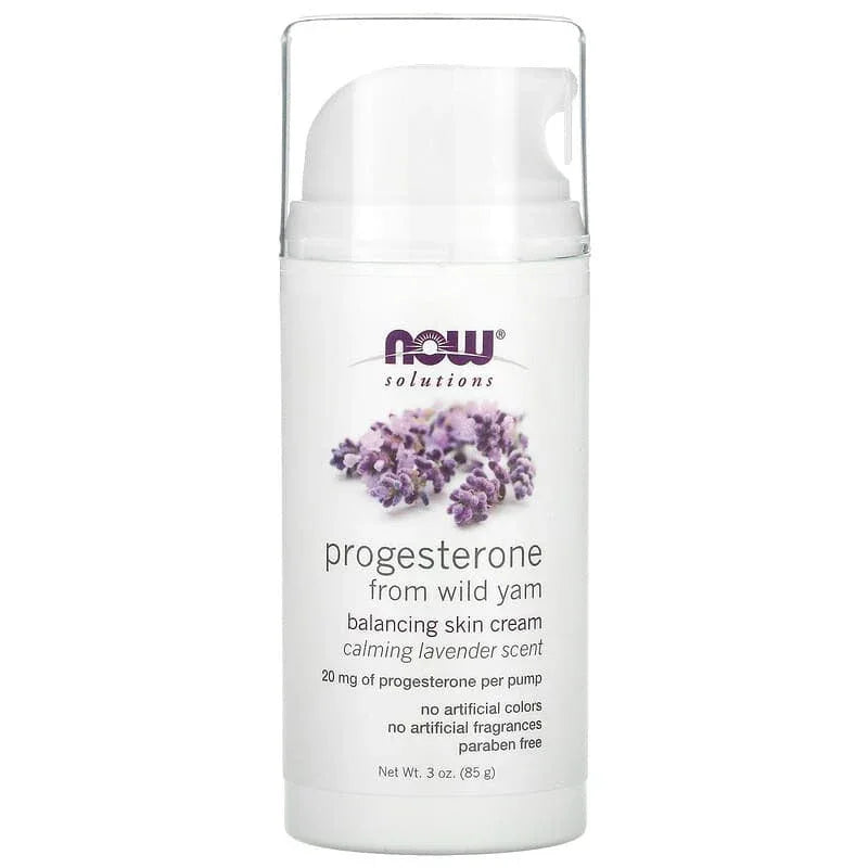 NOW Foods, Solutions, Progesterone from Wild Yam, Balancing Skin Cream, 3 oz (85 g) - USA MEGA SHOP