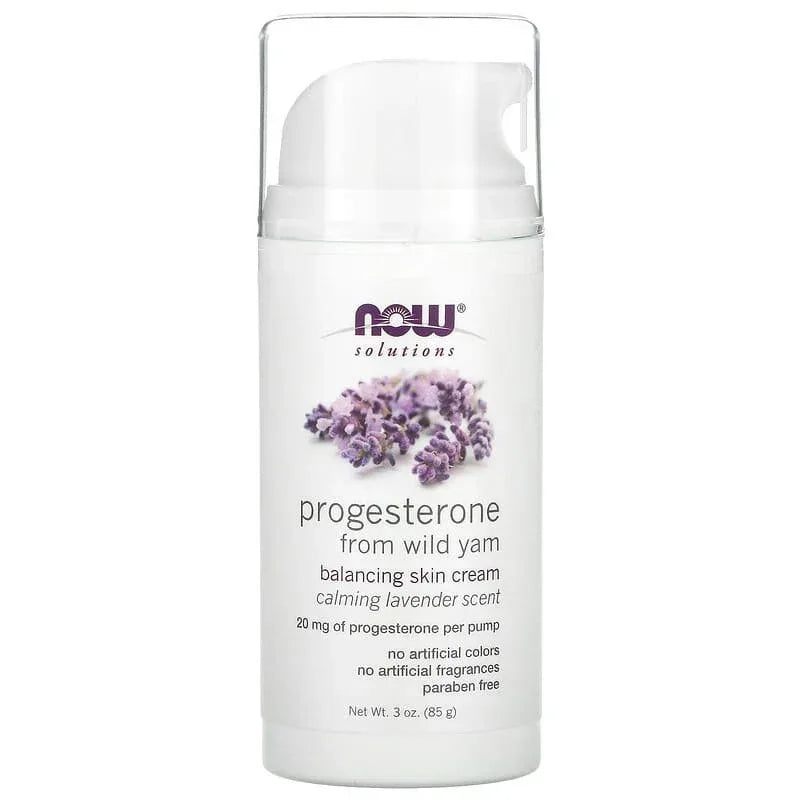 NOW Foods, Solutions, Progesterone from Wild Yam, Balancing Skin Cream, 3 oz (85 g)