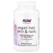 Vegan hair, skin & nails supplement bottle, 90 veg capsules