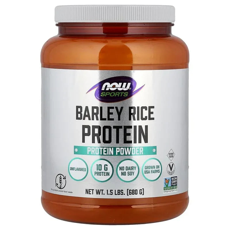 NOW Foods, Sports, Barley Rice Protein Powder, Unflavored, 1.5 lbs (680 g)