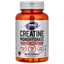 Creatine monohydrate veggie capsule bottle, amber capsules, 120 count