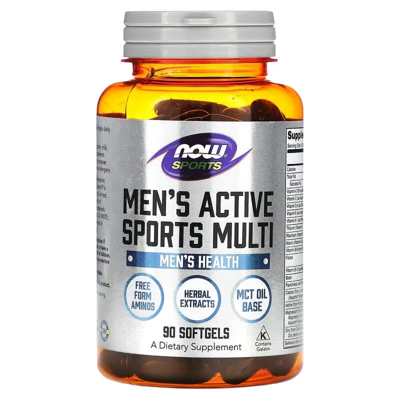 NOW Foods, Sports, Men's Active Sports Multi, Softgels