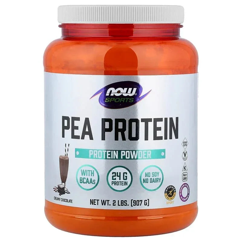 NOW Foods, Sports, Pea Protein Powder, Creamy Chocolate, 2 lbs (907 g)