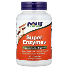 Enzyme supplement bottle with purple cap, orange front label, 90 capsules