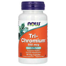 Tri-Chromium 500 mcg veggie capsules bottle, white with purple cap and orange label