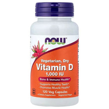 Vegetarian Vitamin D 1,000 IU bottle with purple cap, 120 veg capsules label