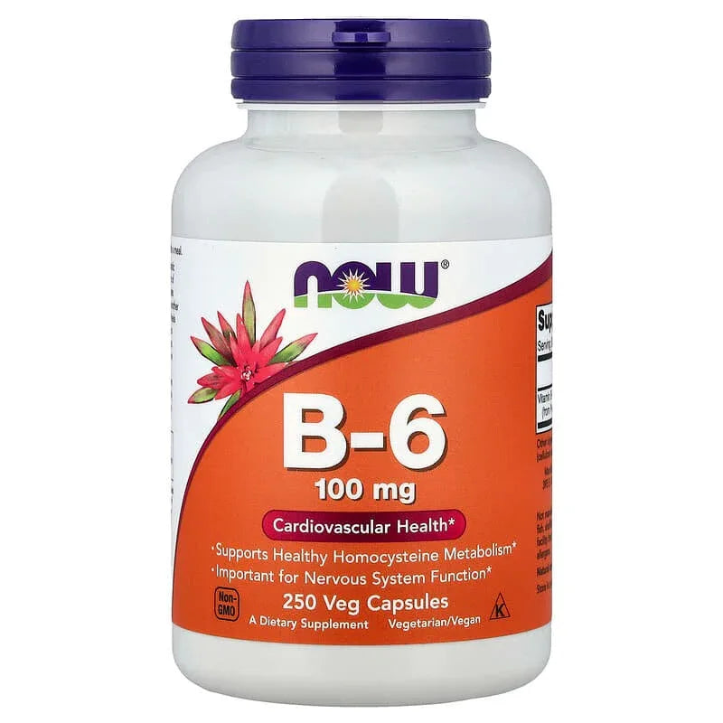 NOW Foods, B-6, 100 mg - USA MEGA SHOP