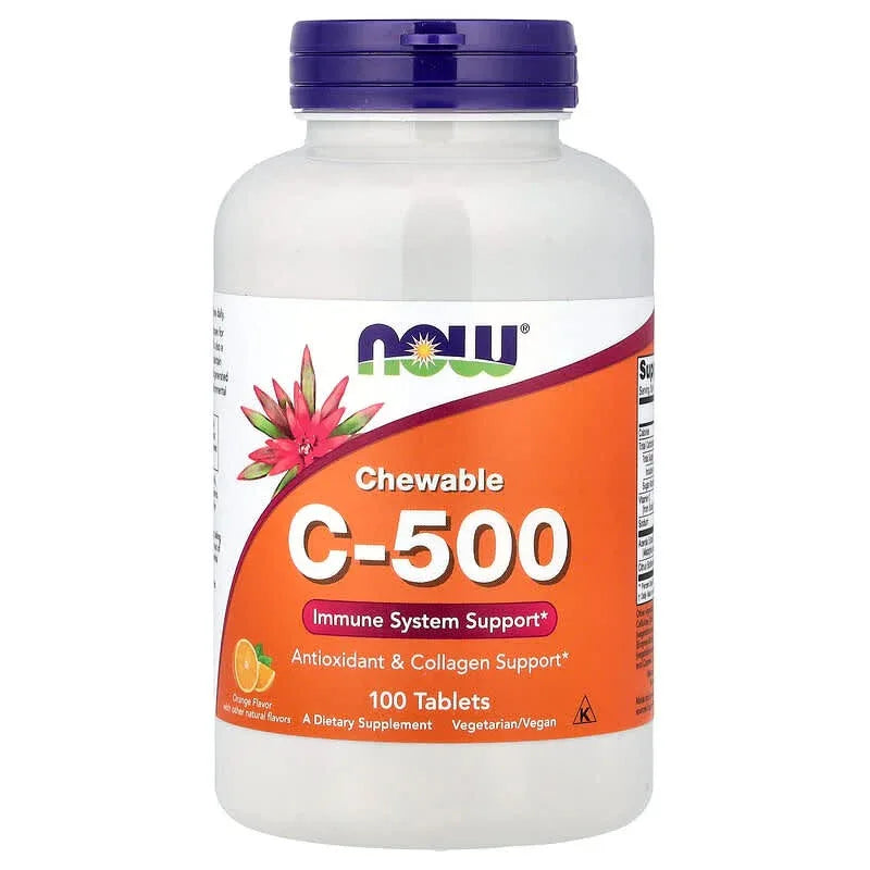 NOW Foods, Chewable C-500, 100 Tablets