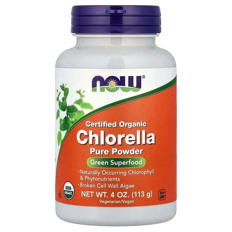 NOW Foods, Certified Organic Chlorella, Pure Powder