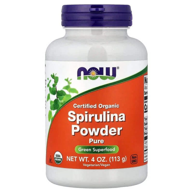NOW Foods, Certified Organic Spirulina Powder, 1 lb (454 g)