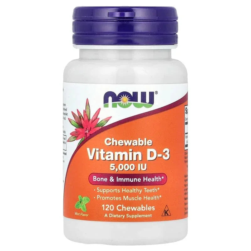 NOW Foods, Chewable Vitamin D-3, Fruit - USA MEGA SHOP