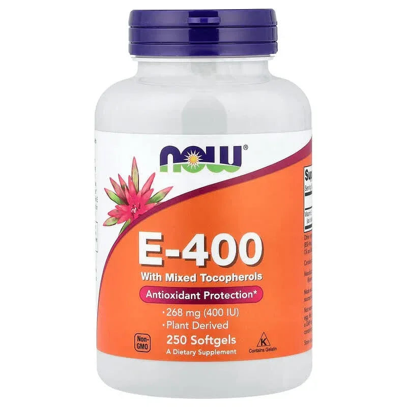 NOW Foods, E-400 with Mixed Tocopherols, 268 mg (400 IU), Softgels