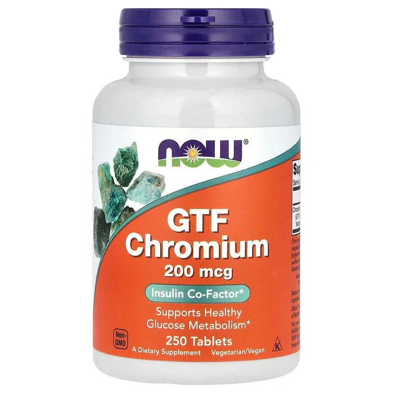 NOW Foods, GTF Chromium, 200 mcg, Tablets