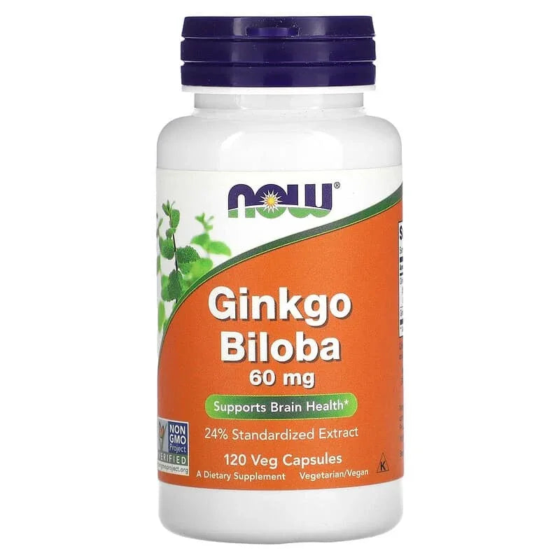 NOW Foods, Ginkgo Biloba, 60 mg, Veg Capsules