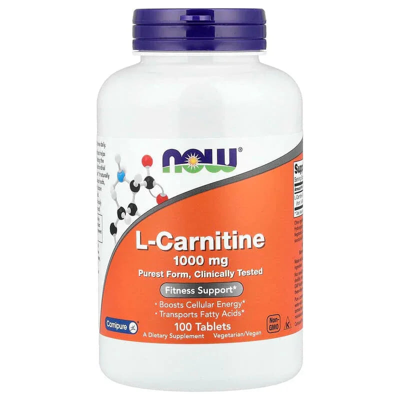 NOW Foods, L-Carnitine, 1,000 mg - USA MEGA SHOP
