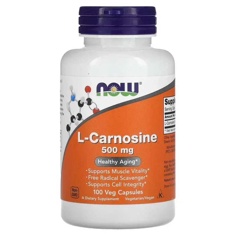 NOW Foods, L-Carnosine, 500 mg, Veg Capsules