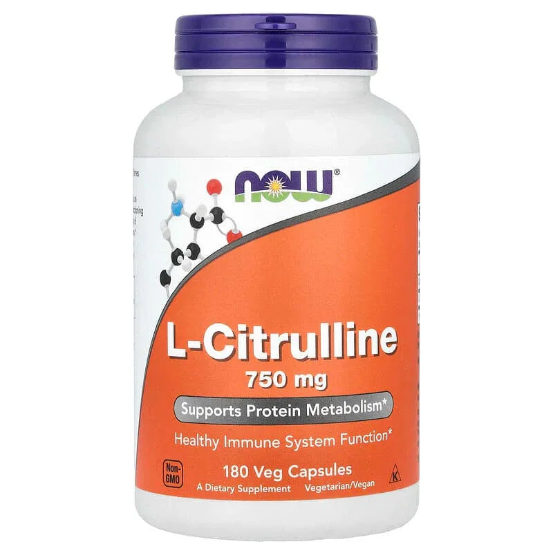 NOW Foods, L-Citrulline, 750 mg, Veg Capsules - USA MEGA SHOP