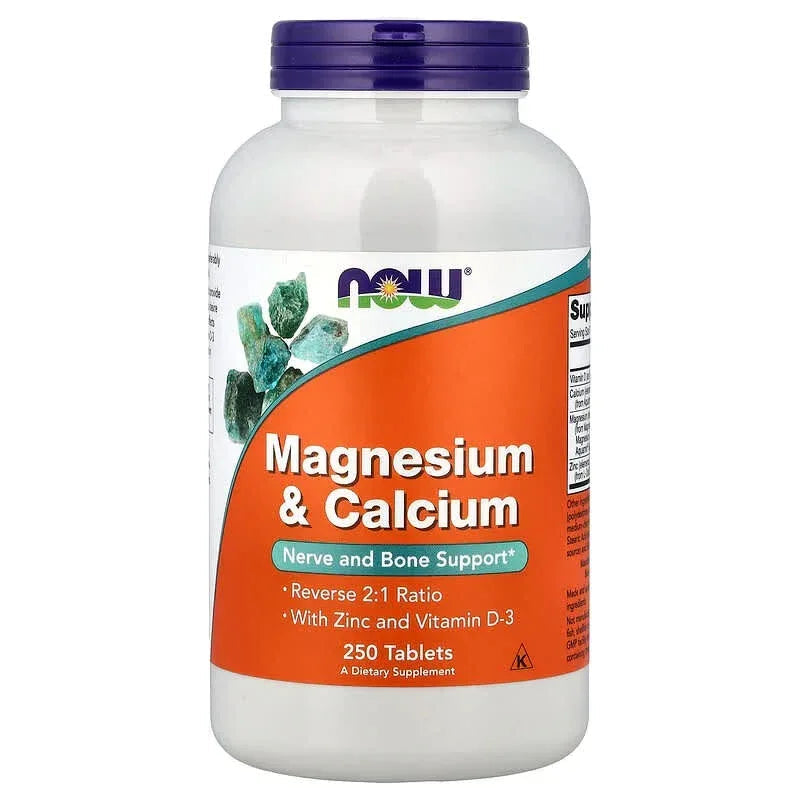 NOW Foods, Magnesium & Calcium With Zinc and Vitamin D-3, Tablets