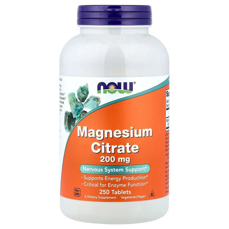 NOW Foods, Magnesium Citrate (200 mg per Tablet) - USA MEGA SHOP