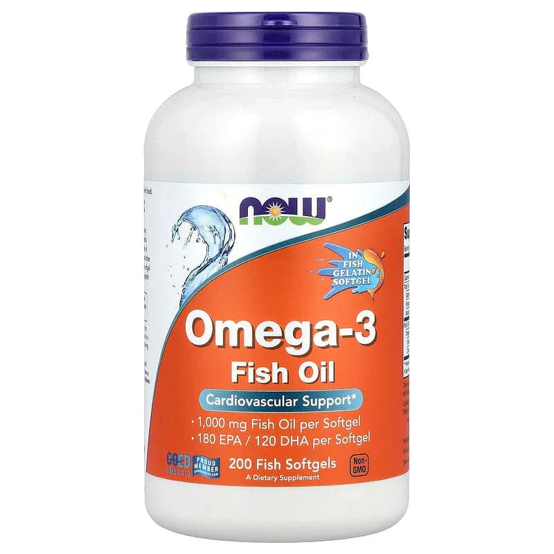 NOW Foods, Omega-3 Fish Oil, (1 g per Softgel) - USA MEGA SHOP