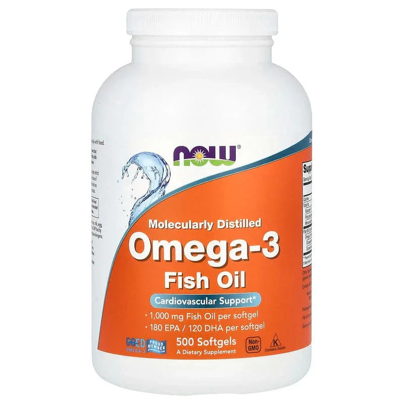 NOW Foods, Omega-3 Fish Oil, (1 g per Softgel) - USA MEGA SHOP