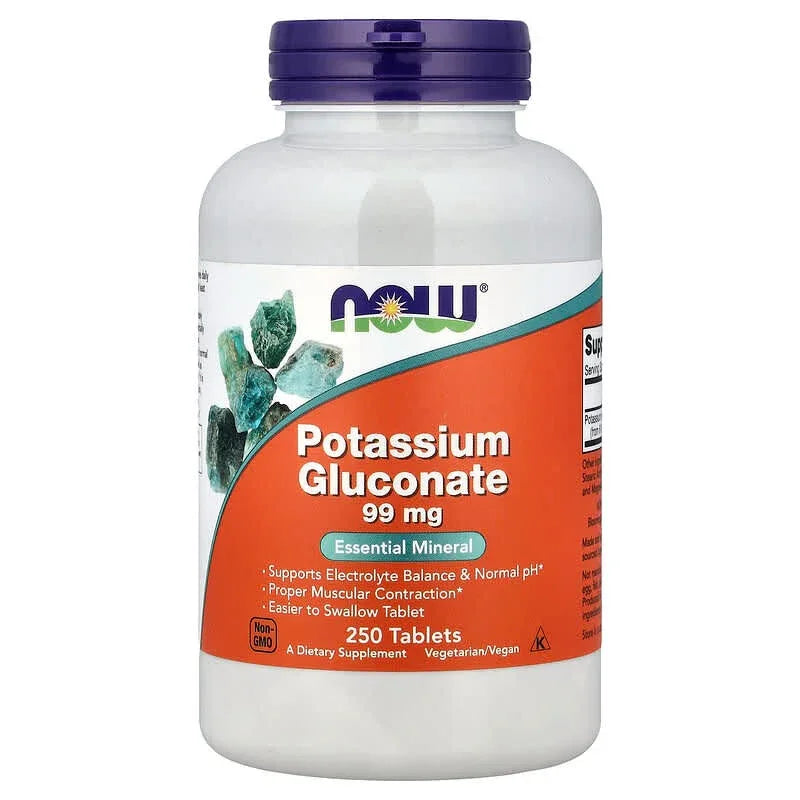 NOW Foods, Potassium Gluconate, 99 mg, Tablets