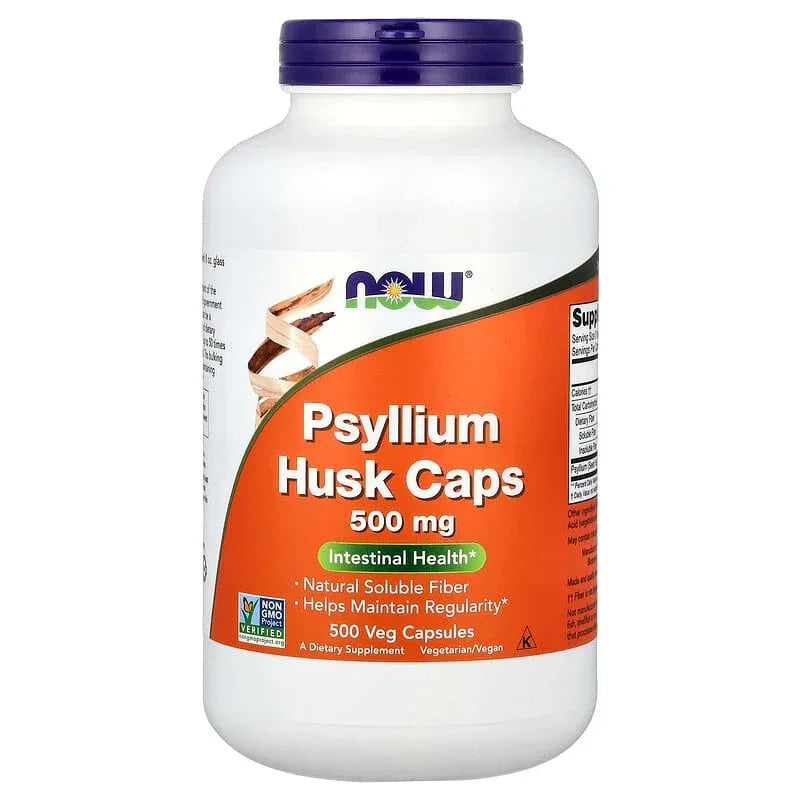 NOW Foods, Psyllium Husk Caps, 500mg & 700 mg (0.5 g per Capsule)