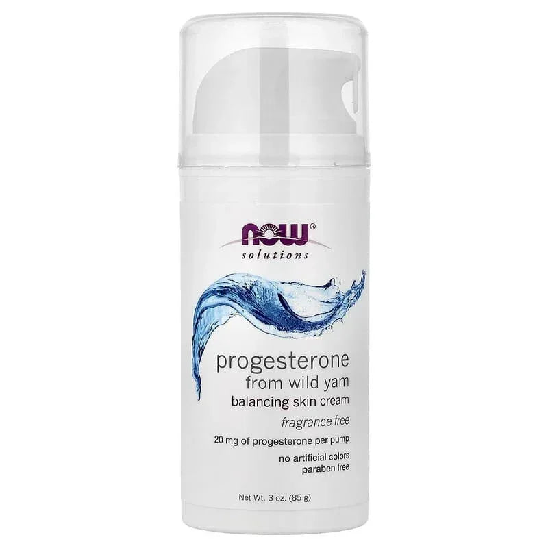 NOW Foods, Solutions, Progesterone from Wild Yam, Balancing Skin Cream, 3 oz (85 g)