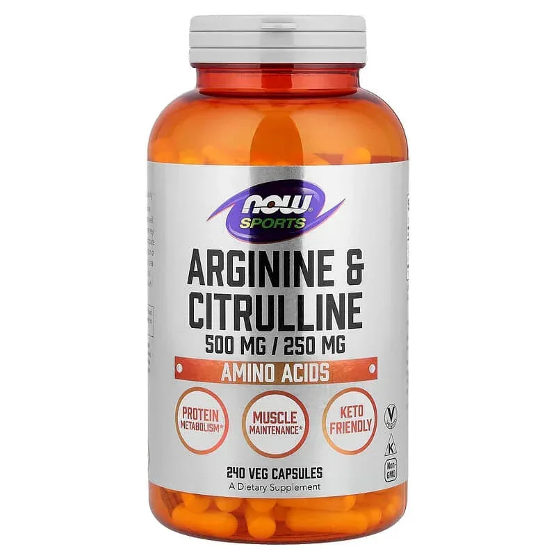 NOW Foods, Sports, Arginine & Citrulline, Veg Capsules