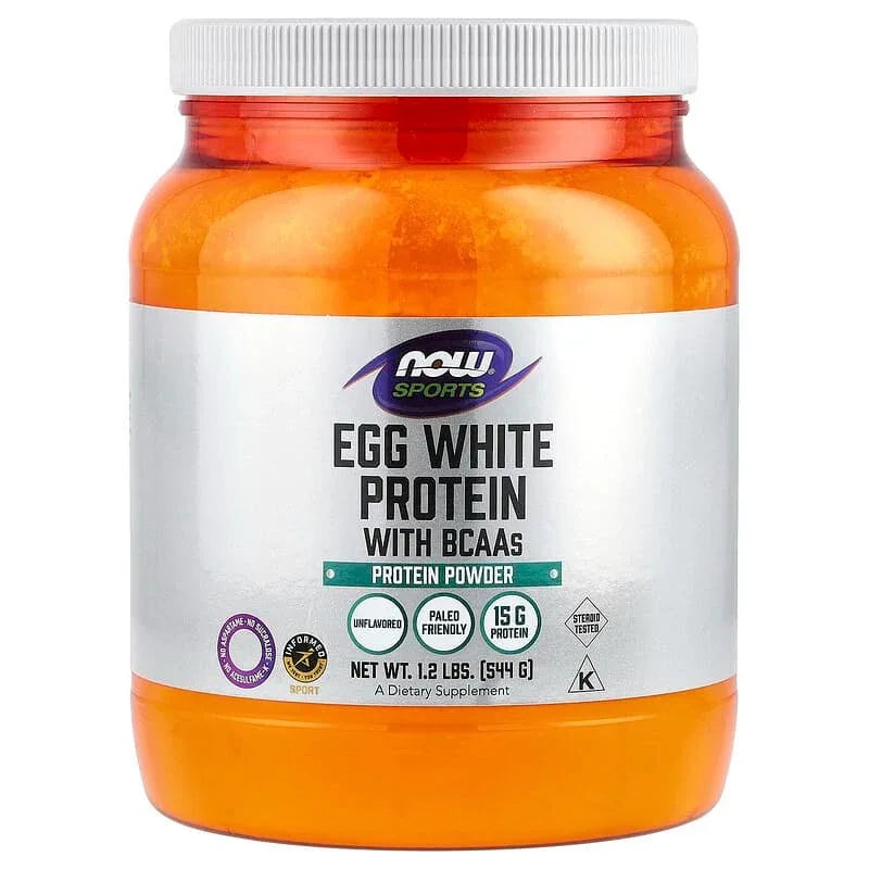 NOW Foods, Sports, Egg White Protein With BCAAs