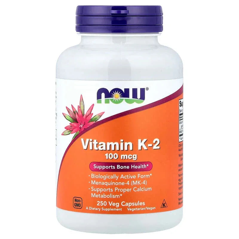 NOW Foods, Vitamin K-2, 100 mcg - USA MEGA SHOP