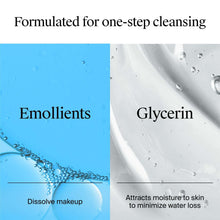 Foaming cleanser formula illustration with gel and droplets