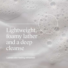 Light foamy cleanser lather with bubble texture