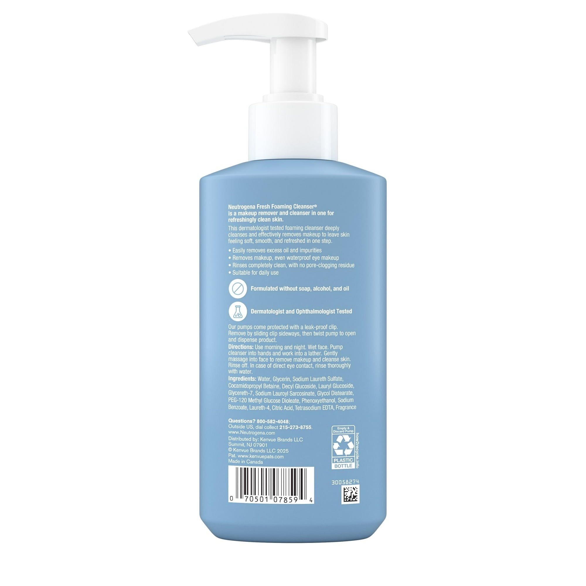 Neutrogena Fresh Foaming Facial Cleanser & Makeup Remover, 8.5 fl. oz